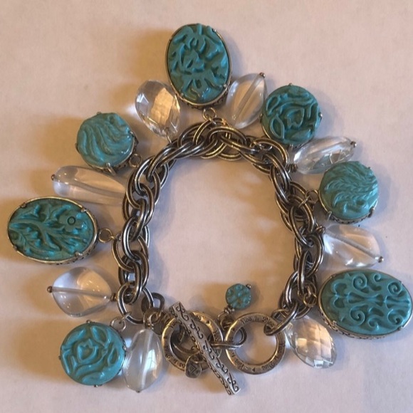 Silpada Incentive Sterling Silver Viva La Diva Barcelona Toggle Charm Bracelet - Picture 4 of 13